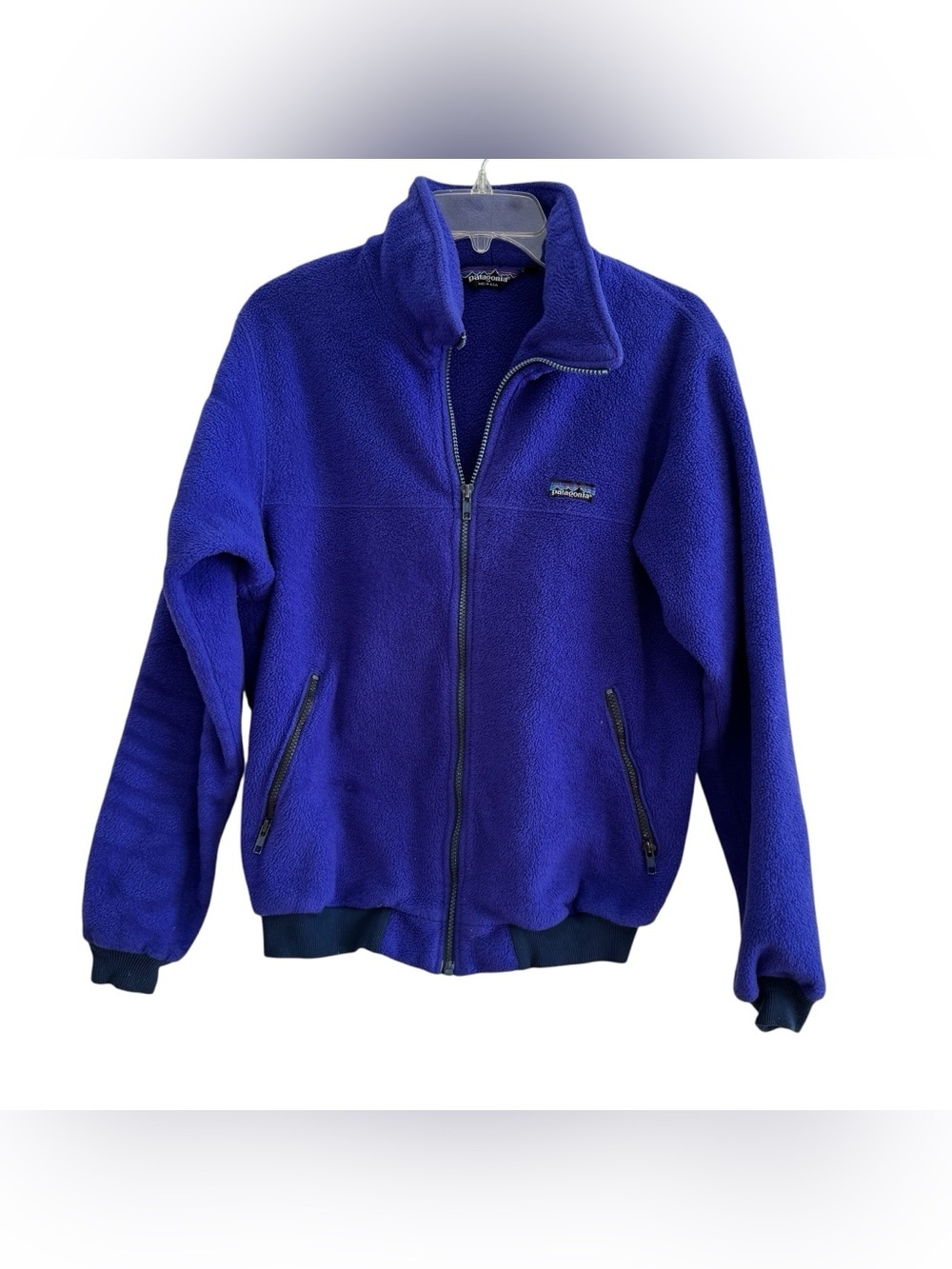 VTG Patagonia Blue Full-Zip Fleece Jacket Synchilla Outdoor Hiking USA L